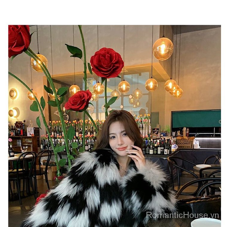 Áo Khoác Lông Chồn Thân Thiện Với Môi Trường Phong Cách Châu Âu Thời Trang Mùa Đông Hàng Mới 2023