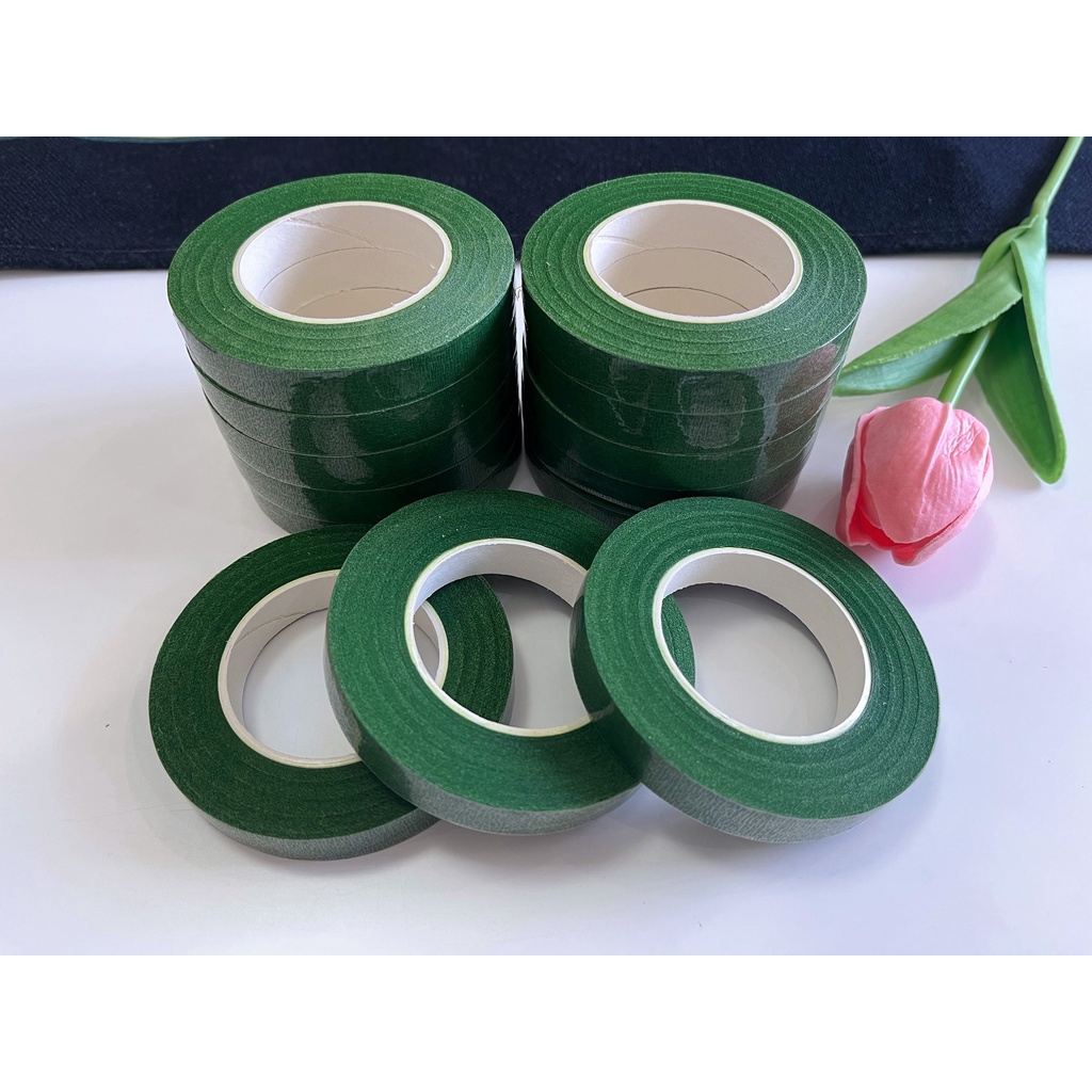 Cuộn băng keo sáp quấn cành hoa trang trí handmade - Băng dính sáp cuốn, ruy băng giấy nguyên liệu làm đồ thủ công