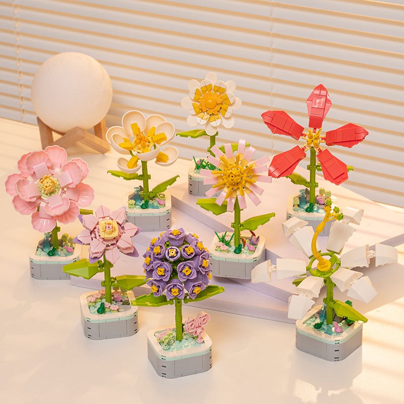 Tương Thích Với Khối Xây Dựng Nhỏ, Bó Hoa Hồng, Khối Xây Dựng Sáng Tạo Trang Trí
