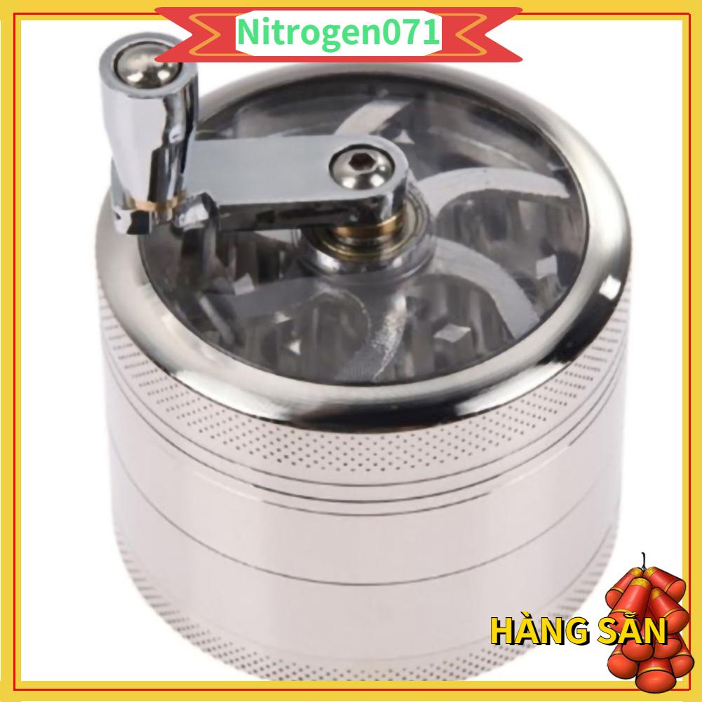 Nitrogen071 Máy xay cầm tay mini 40mm 4 lớp gia vị hợp kim kẽm có