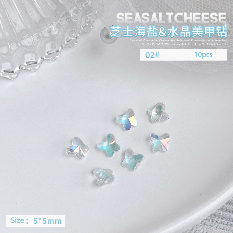 Set 10 Hạt Đá Pha Lê Hình Mũi Tên 3d Trang Trí Móng Tay Nghệ Thuật