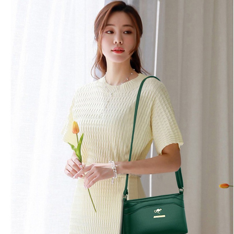 Túi Đeo Chéo Da Mềm Dáng Vuông Nhỏ Thời Trang Trẻ Trung