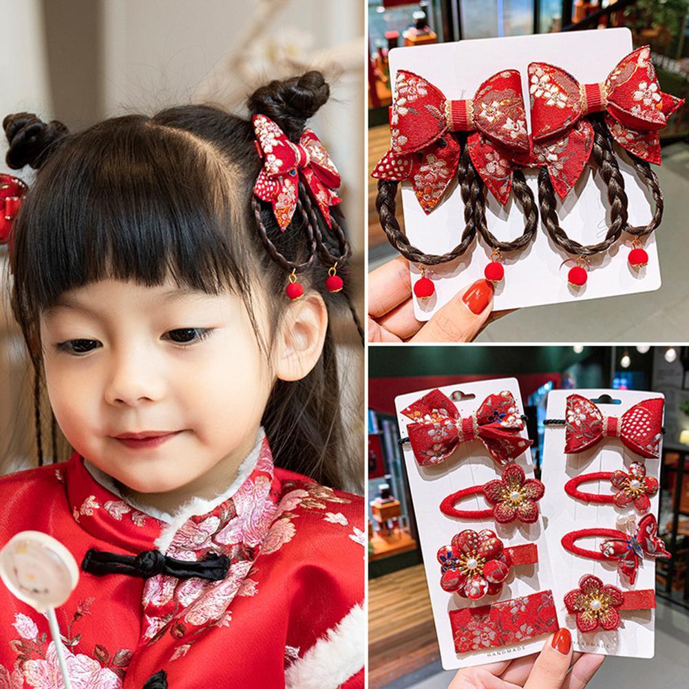 Kẹp Tóc Hình Nơ Đính Ngọc Trai Dễ Thương Cho Bé b9j2