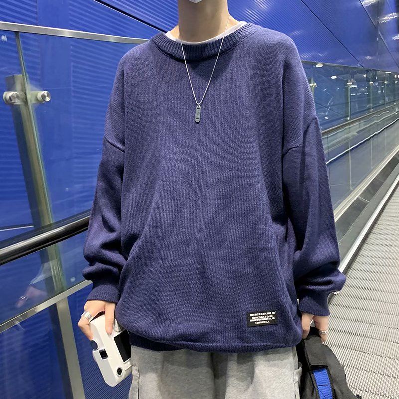 Áo Len Tay Dài Cổ Tròn Màu Sắc Thời Trang Thu Đông Cho Nam Nữ