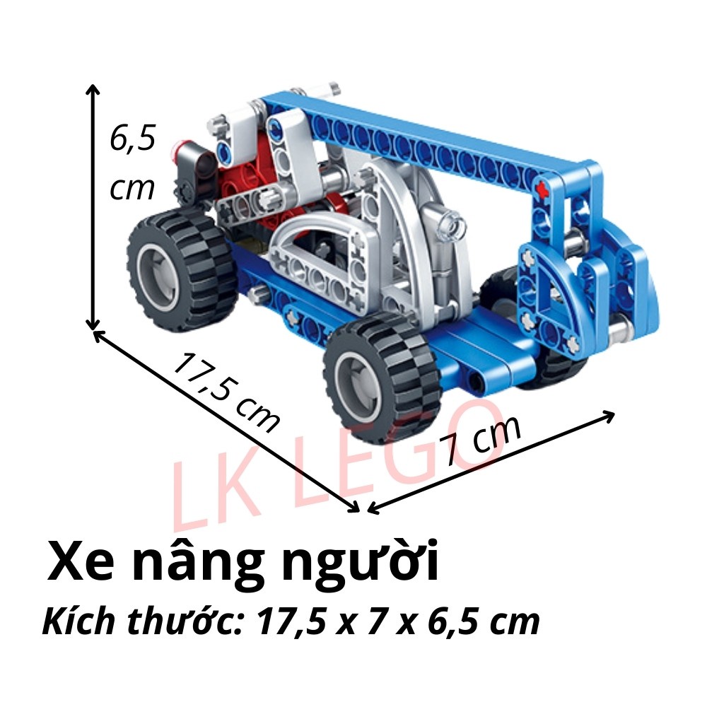 Bộ đồ chơi lắp ráp lego xe nâng 2 in 1, đồ chơi lắp ráp cho bé - LK LEGO