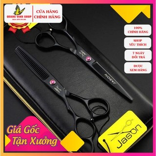 Bộ kéo cắt tóc Jason đen 6in (kéo tay trái)