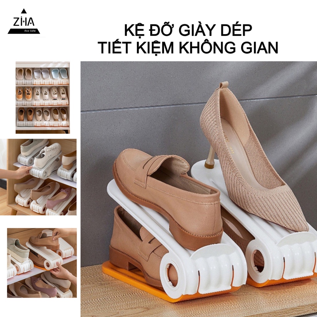 Giá đỡ giày gấp đôi, kệ đỡ giày có thể điều chỉnh tiết kiệm không gian hai lớp chất lượng cao bền tiện lợi