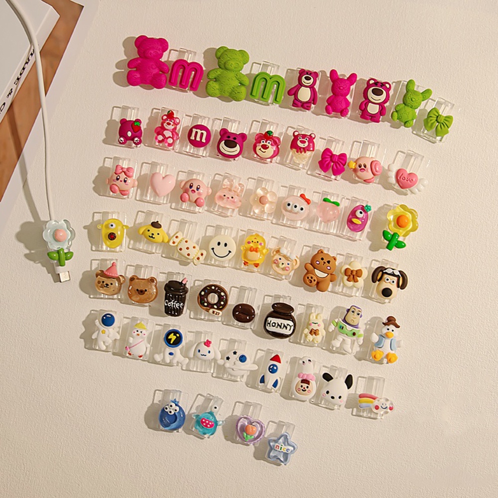 1 Phụ Kiện Bảo Vệ Dây Cáp Sạc Hình Hoạt Hình Dễ Thương Sáng Tạo