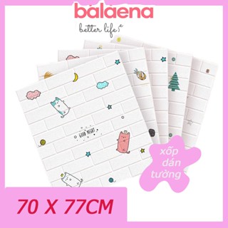 Miếng Xốp Dán Tường 3D Họa tiết Hoạt Hình Dễ Thương, có sẵn keo cách âm tốt