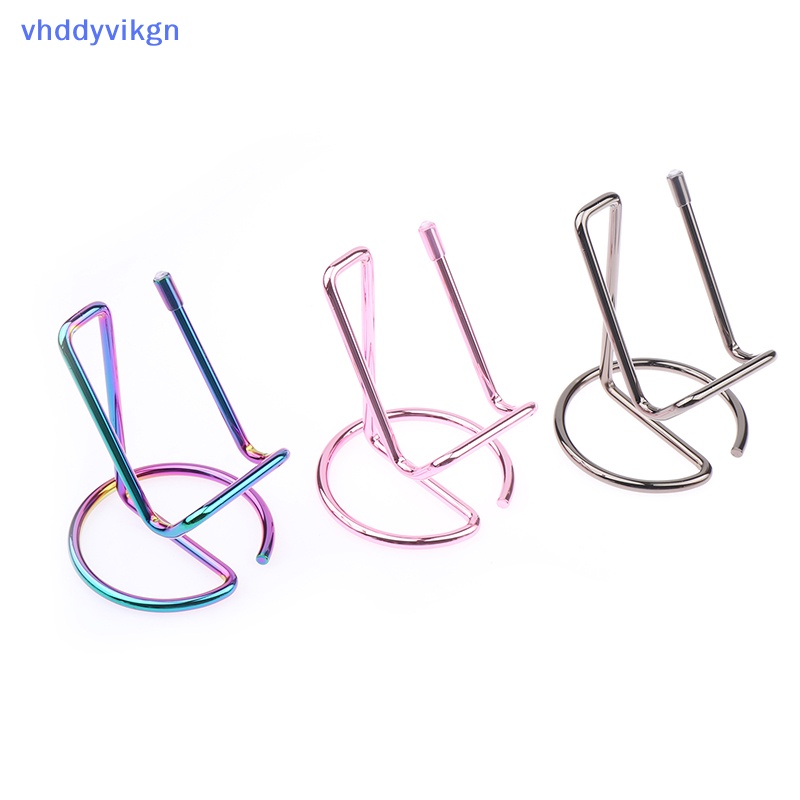 Giá Đỡ Điện Thoại / Thẻ vhdd Bằng Kim Loại Màu Vàng Kim Dễ Thương Dùng Trang Trí Bàn Làm Việc