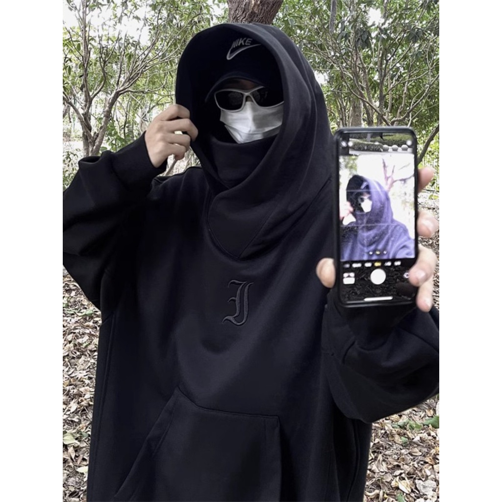 Áo hoodie  Ninja áo khoác oversize cổ cao