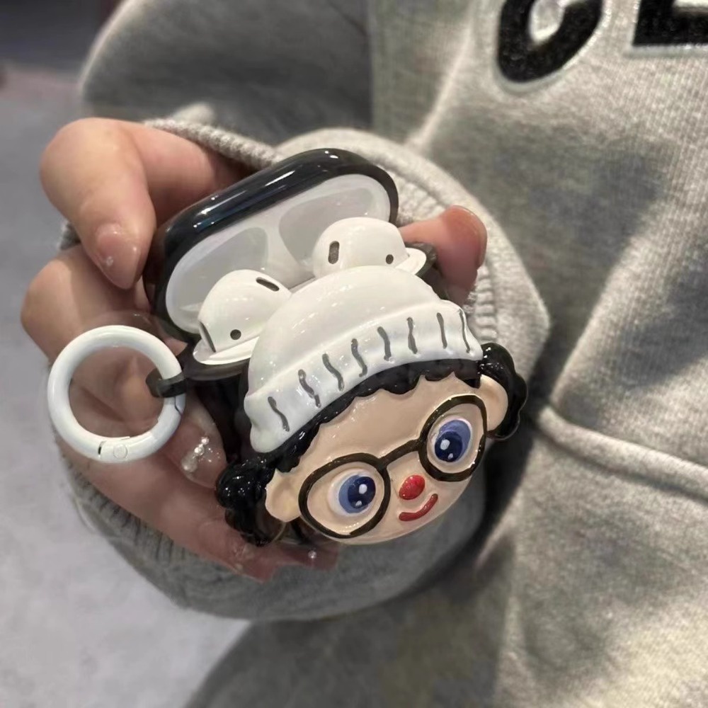 Vỏ Bảo Vệ Hộp Sạc Tai Nghe airpod 1 2 3 pro 2 Bằng Silicon Hình Cô Gái 3d Dễ Thương