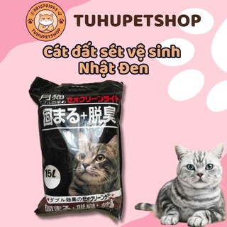 Cát vệ sinh cho mèo cát Nhật đen Mooncat 8L siêu vón khử mùi chuẩn chính hãng đảm bảo - Tuhupetsshop