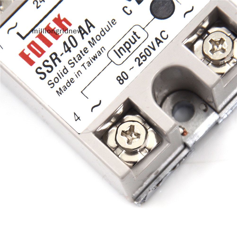 Rơ Le Trạng Thái Học Rắn ssr-40aa-h 40a 80-250v ac to 90-480v ac ssr 40aa mgn