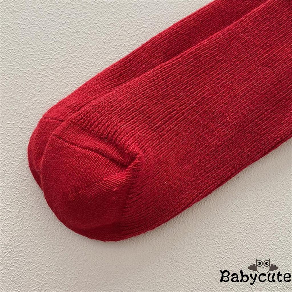 Vớ cotton Cổ Cao Đính Búp Bê 3d Phong Cách Giáng Sinh Dễ Thương Dành Cho Bé Gái