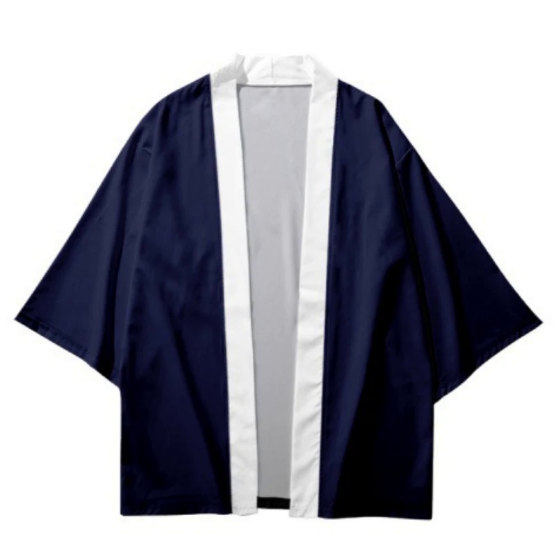 Áo Khoác kimono Màu Trơn Phong Cách samurai Nhật Bản Đường Phố Cho Nam Nữ yukata Châu Á