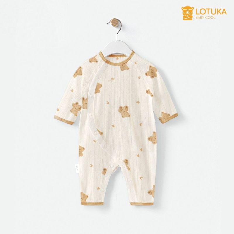 Bodysuit Cotton Thông Hơi LOTUKA Mềm Mát, Thoáng Khí Cho Bé Mặc Thu Đông, Body Sơ Sinh Cao Cấp Từ 3-12kg