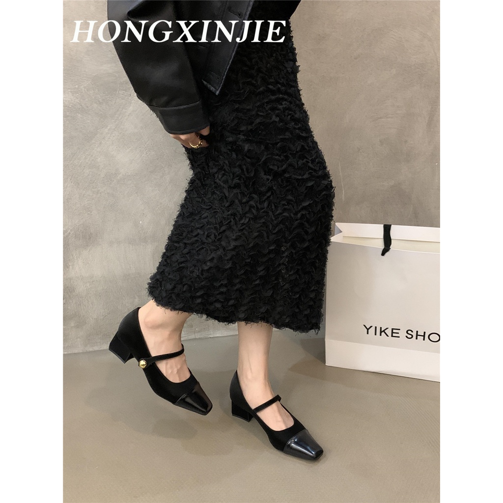 HONGXINJIE  dép sandal nữ đế cao giày cao gót nữ đi chơi giày sandal Đi biển Thoáng khí Kiểu dáng độc đáo Cá tính FBL23B00Y6 44Z231104