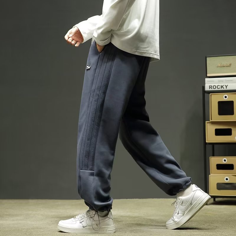 Quần Thể Thao Rút Dây Dáng Rộng Phong Cách Đường Phố Nhật Bản Thời Trang Thu Đông Dành Cho Nam