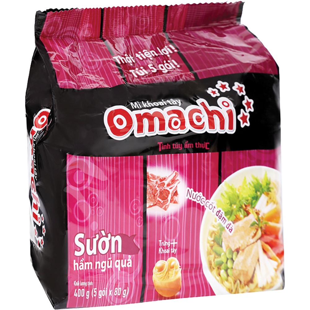 Lốc 5 Gói Mì Omachi  Sườn TN