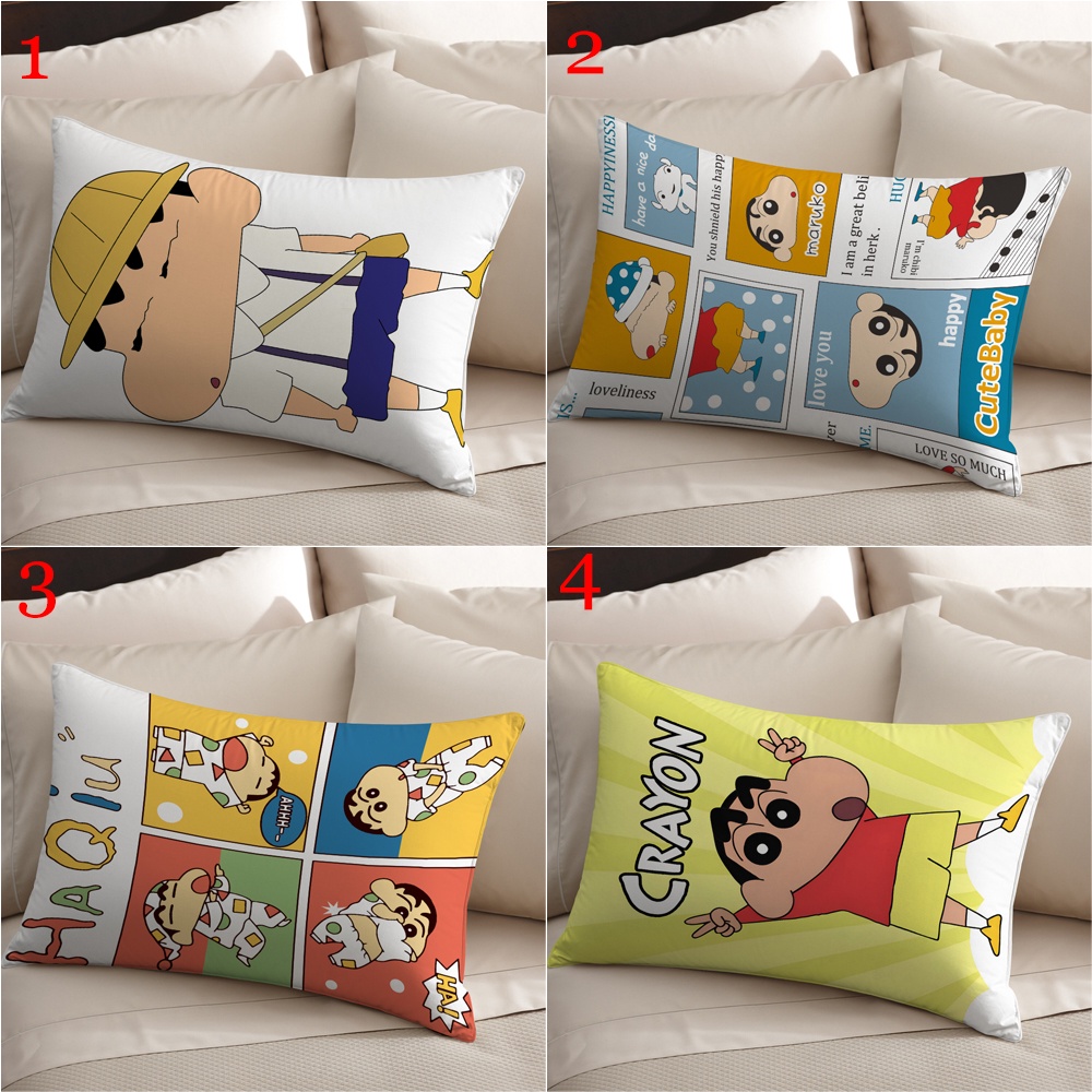 Vỏ Gối polyester Hình Chữ Nhật In Hình shin-chan nohara shinnosuke Trang Trí Nhà Cửa