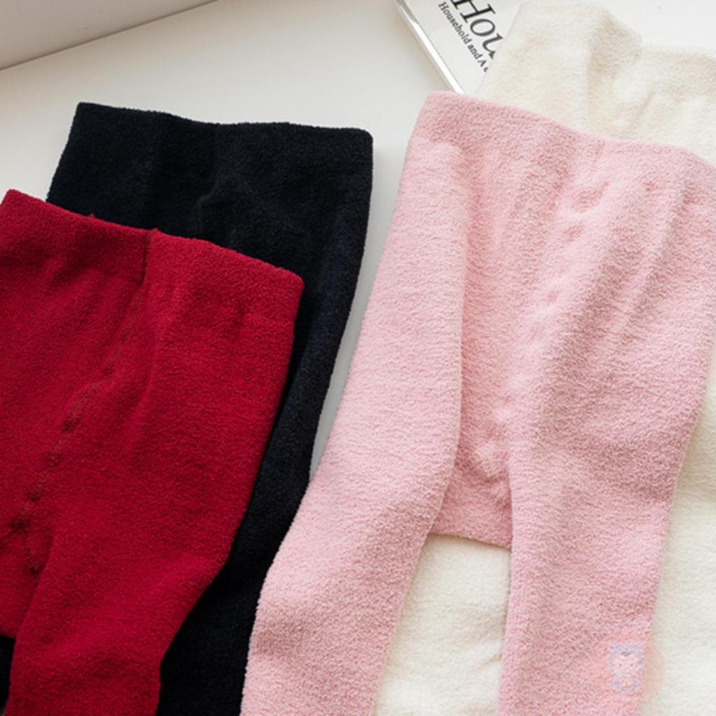 Laa6-quần Tất Mỏng Lưng Thun Màu Trơn Cho Bé Gái