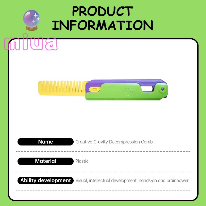 Miu🔮Lược trọng lực 3d cặp đôi trò chơi vui nhộn in 3d củ cải lược trọng lực đồ chơi sáng tạo