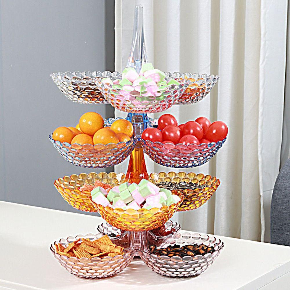 Mxmio Khay Nhựa Nhiều Tầng Đựng Trái Cây Khô Bánh Kẹo Phong Cách Châu Âu