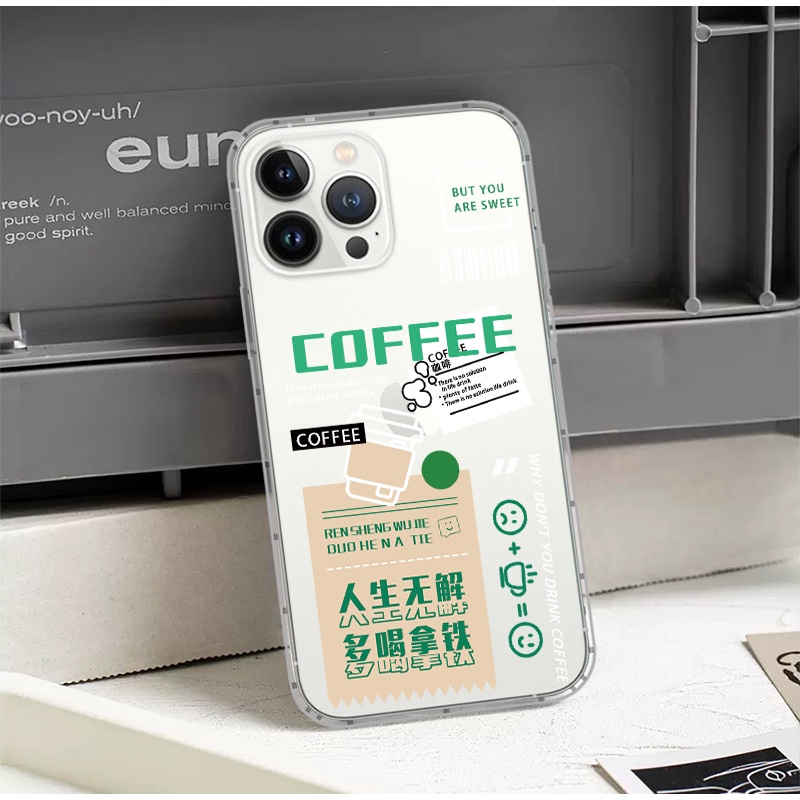Ốp Điện Thoại Silicon tpu Mềm Hình Máy Pha Cà Phê Cho iphone 15 14 15 13 12 11 pro max 13 mini 14 15plus x xs xr xsnax 6 8 7 plus se2020