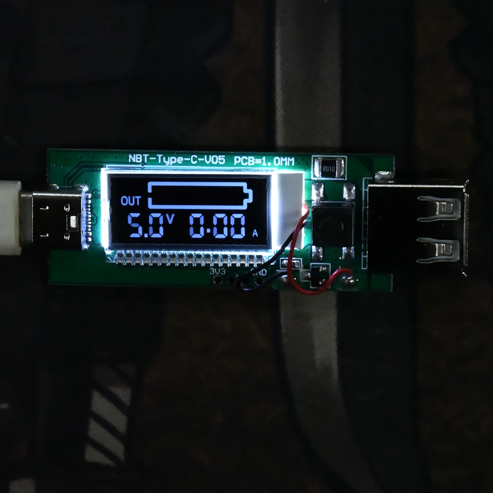 Bảng Mạch Kích Hoạt Giải Mã Sạc Nhanh Loại c Ziqucu Có Màn Hình lcd 5v / 9v / 15v / 20v