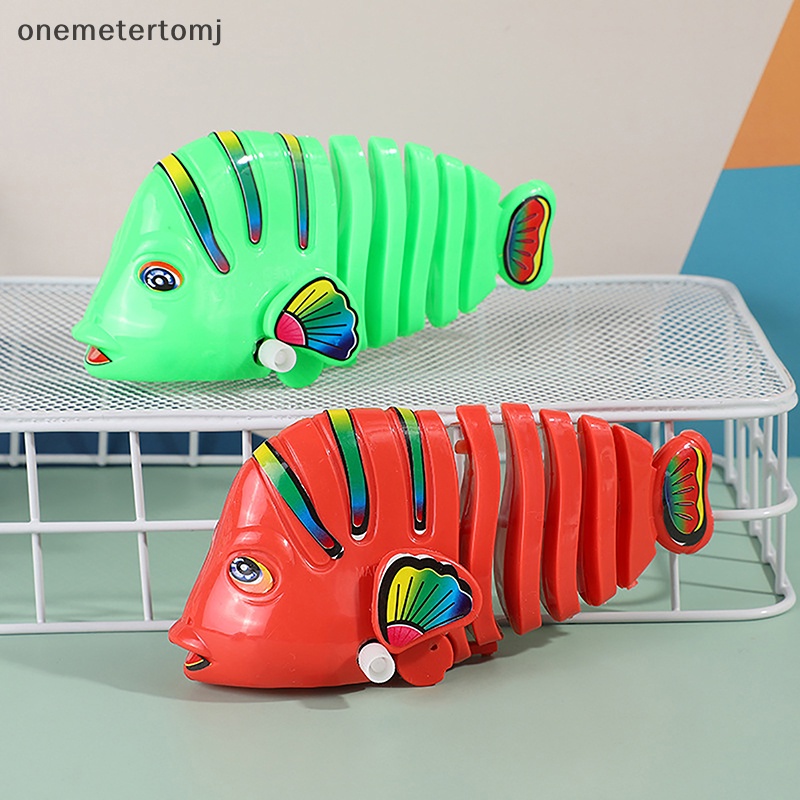 Onemetertomj Đồ Chơi Lên Dây Cót Bằng Nhựa Hình Cá Chạy Lên Dây Cót Cổ Điển Cho Trẻ Sơ Sinh