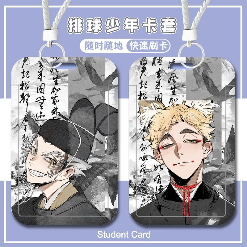 Haikyuu! Bao Đựng Thẻ id / Thẻ id Kiểu Cổ Điển Tiện Dụng Ốp