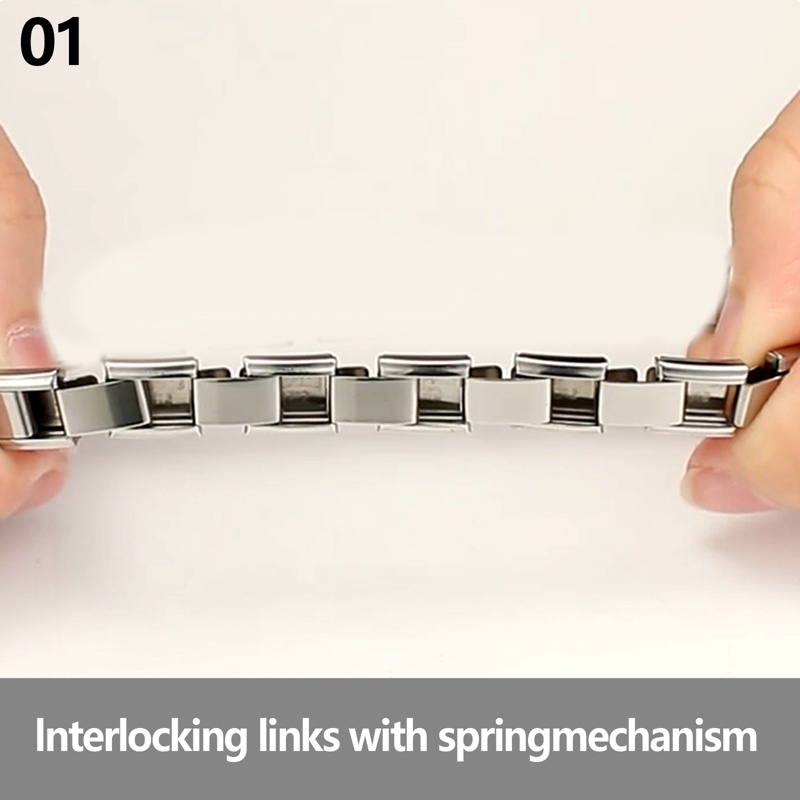 Vòng Tay Mô-Đun Hình Vuông Màu Vàng Kim / Bạc Khắc Chữ A-Z Phong Cách Cổ Điển Thời Trang diy  5900