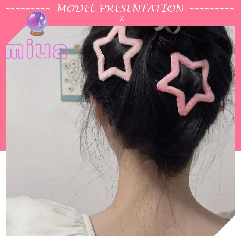 Miu🔮Y2K Kẹp Tóc Hình Ngôi Sao Năm Cánh Nhiều Màu Sắc Dễ Thương Cho Bé Gái