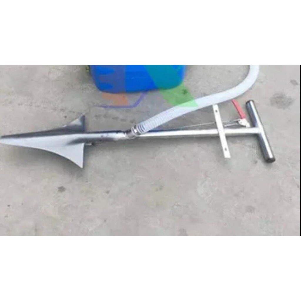 Xẻng bón phân dạng Túi TMP-03A, Dụng cụ bón phân Inox đeo lưng, Máy bón phân
