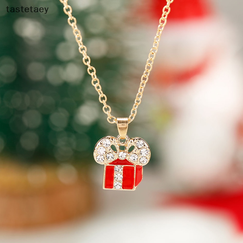 Tast Vòng cổ Mặt Hình Cây Thông Noel Chuông Hoa Tuyết Giáng Sinh Quà Tặng Thời Thượng Cho Nam Và Nữ en