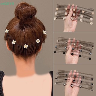 Lược Nhựa Cài Tóc Đính Hoa Ngọc Trai Phong Cách vintage Thời Trang