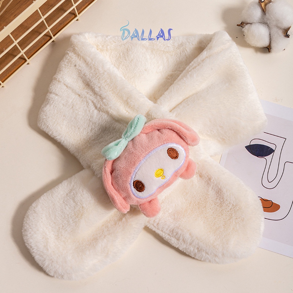 Khăn Choàng Cổ Phủ Lông Dày Giữ Ấm Mềm Mại Trang Trí Hoạt Hình Giữ Ấm Mùa Đông Cho Bé Trai Và Bé Gái pupil