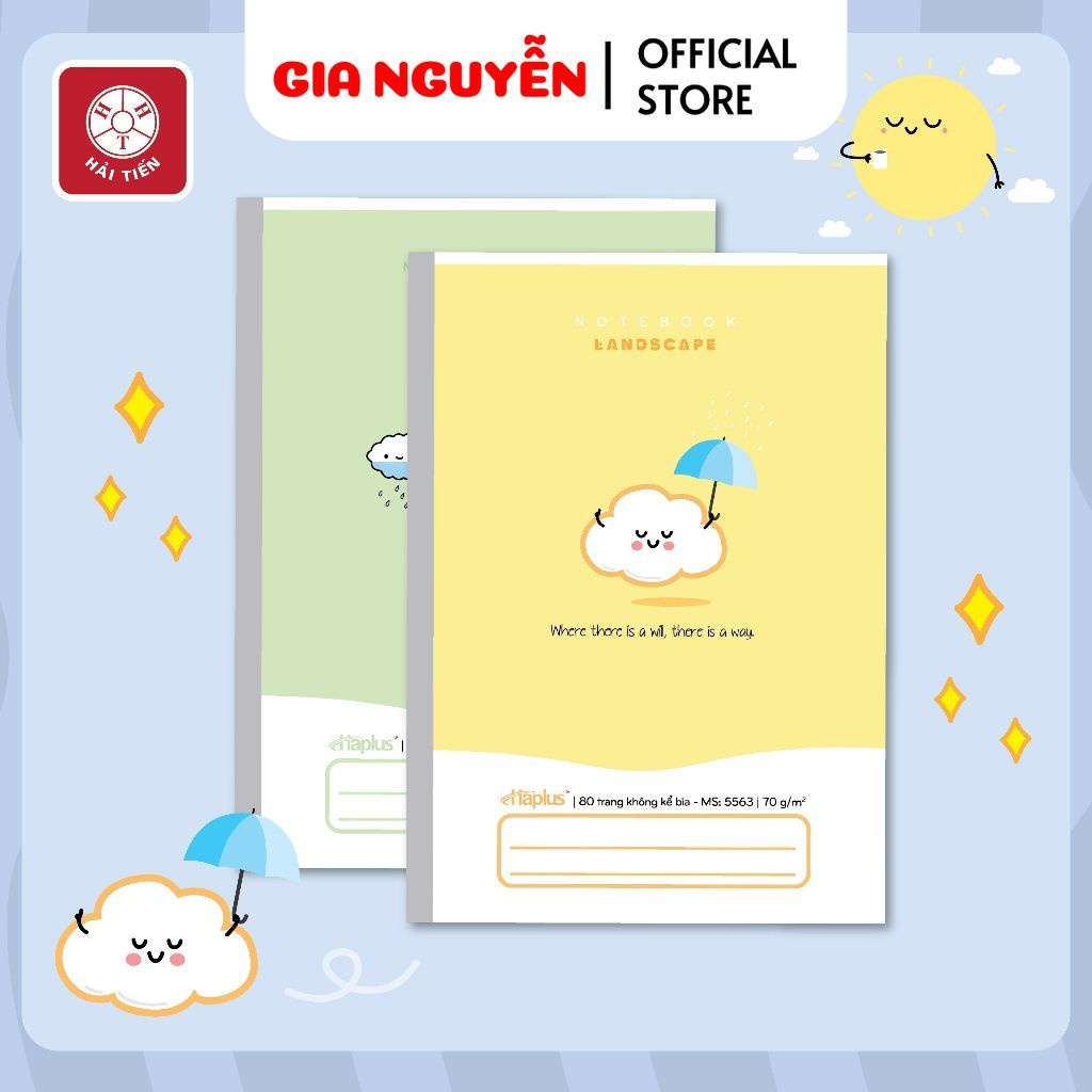 HẢI TIẾN Vở kẻ ngang Haplus - Landscape Hải Tiến 120 trang Lốc 5 quyển