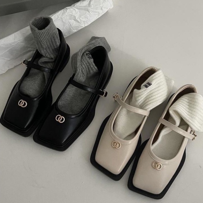 Giày Búp Bê Da Mềm Phong Cách vintage Thời Trang Xuân Thu 2023 Cho Nữ