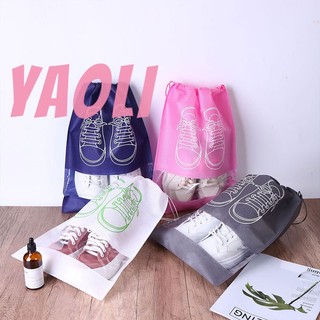 Yaoli Túi Dây Rút Đựng Giày Bằng Vải Không Dệt Trong Suốt Chống Bụi Thoáng Khí