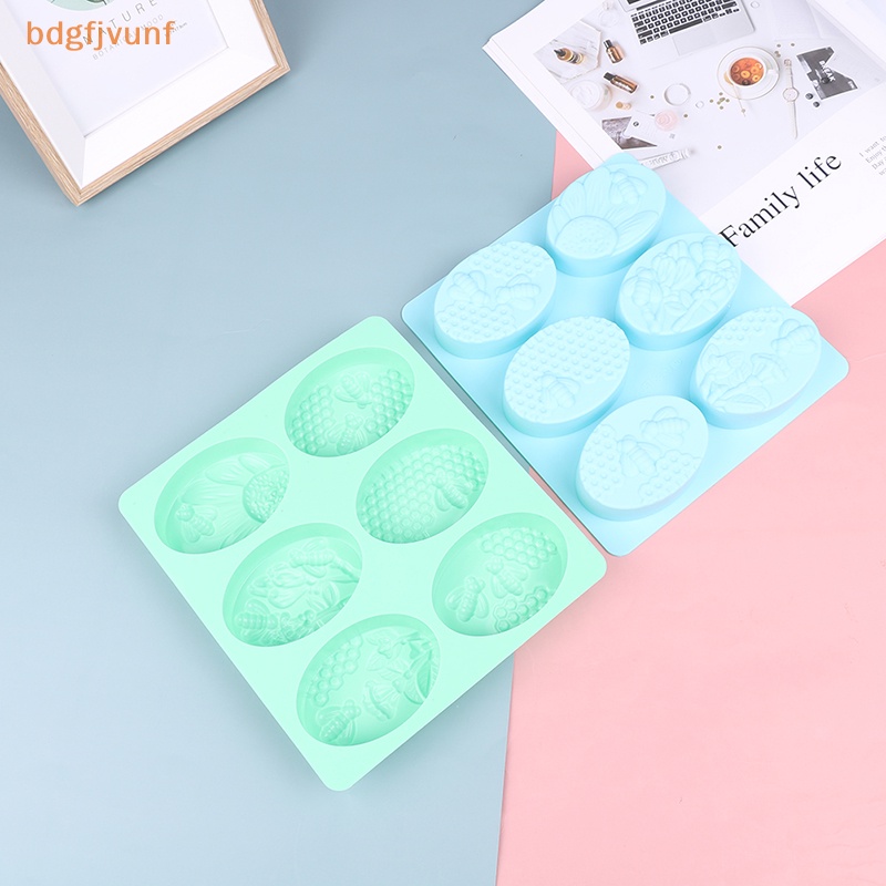1 Khuôn Silicon Làm Bánh Xà Phòng 6 Ô Hình Con Ong vn