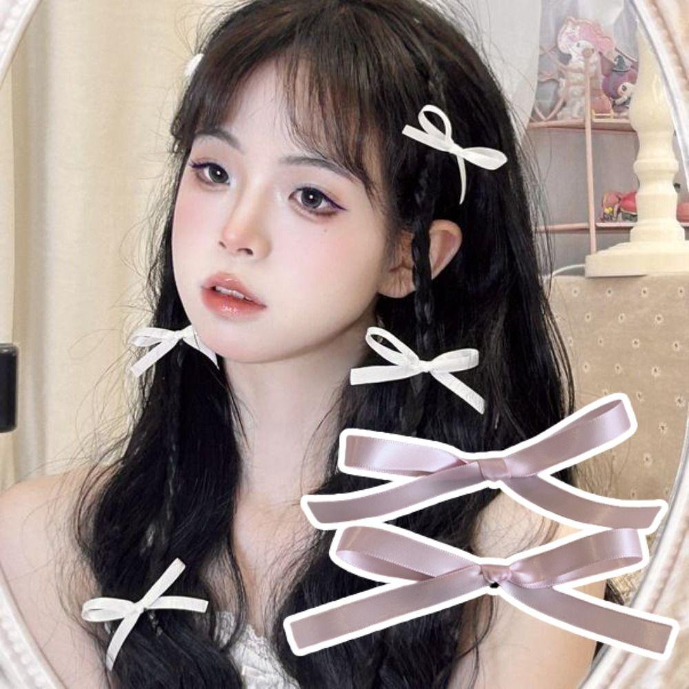 1 Kẹp Tóc Nơ Ruy Băng Dễ Thương Cho Bé Gái