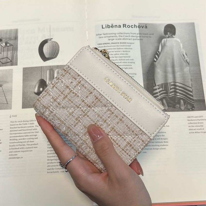 Ví Nữ Dáng Ngắn Có Khóa Kéo Thời Trang Cao Cấp