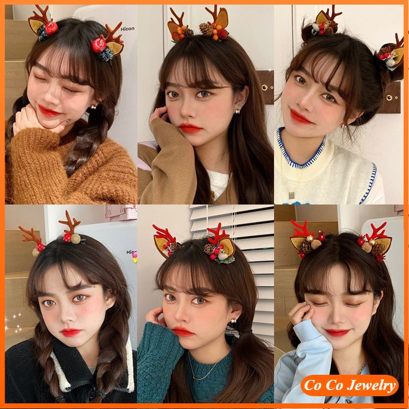 Kẹp Tóc Hình Tuần Lộc Giáng Sinh Dễ Thương