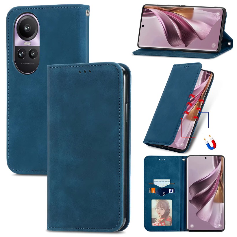 Phù Hợp Bao Da Điện Thoại Từ Tính Màu Trơn Cho realme11 realme10 realme gt neo 3 realme8 realme7 realme-gt 5g Ốp