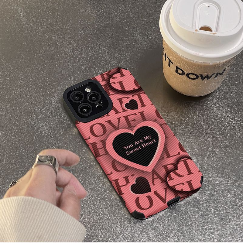 Ốp Điện Thoại Họa Tiết Trái Tim Kiểu Nhật Hàn Dễ Thương Cho Iphone 11promax 14 13 12 6s 8plus 15promax