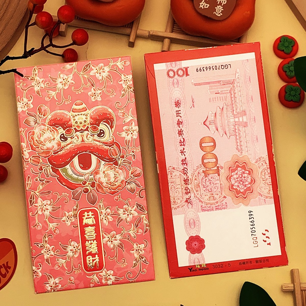 🔥New year Bao Lì Xì Năm Mới 2024 Họa Tiết Rồng Phong Cách Trung Hoa