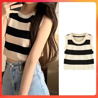  Áo len thun QC Montoghi cổ tròn SỌC BẢN TO 3 LỖ