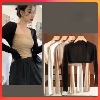  Khoác len QC Montoghi CROPTOP NGANG LƯNG